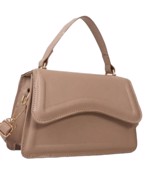 Taske: Miss Helena, beige klassisk taske 👜